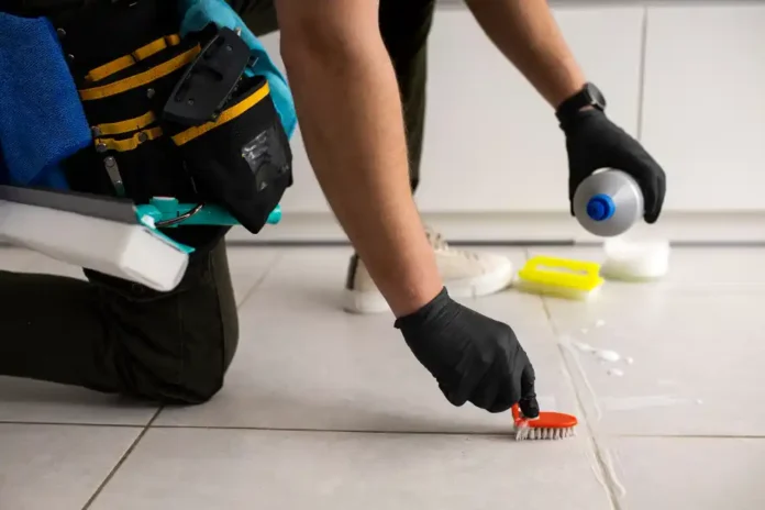 easiest way to clean grout without scrubbing